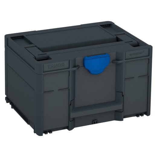 Tanos systainer³ M 237 anthracite grey (RAL 7016), closure signalblue (HKS 43 K), handle anthracite grey (RAL 7016)