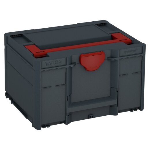 Tanos systainer³ M 237 anthracite grey (RAL 7016), closure carmine red (RAL 3002), handle carmine red (RAL 3002)