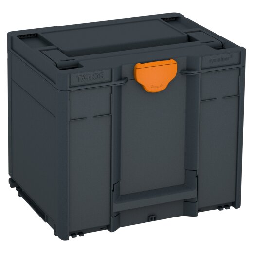 Tanos systainer³ M 337 anthracite grey (RAL 7016), closure deep orange (RAL 2011), handle anthracite grey (RAL 7016)