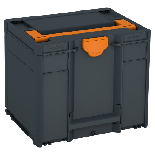 Tanos systainer³ M 337 anthrazit (RAL 7016), Verschluss tieforange (RAL 2011), Griff tieforange (RAL 2011)