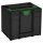 Tanos systainer³ M 337 signal black (RAL 9004), closure emerald green (RAL 6001), handle emerald green (RAL 6001)