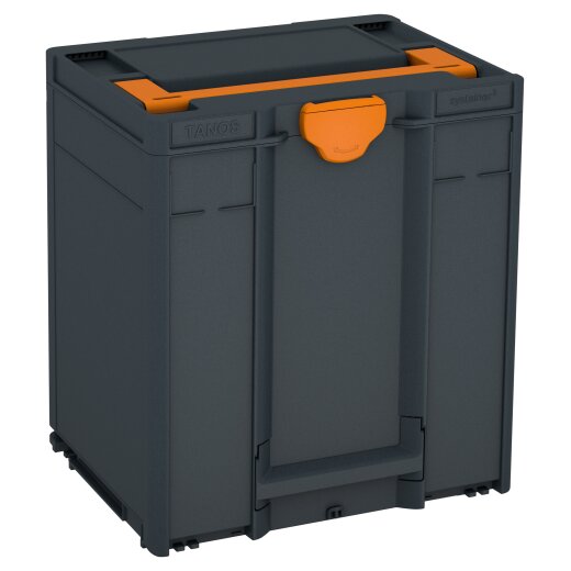 Tanos systainer³ M 437 anthracite grey (RAL 7016), closure deep orange (RAL 2011), handle deep orange (RAL 2011)