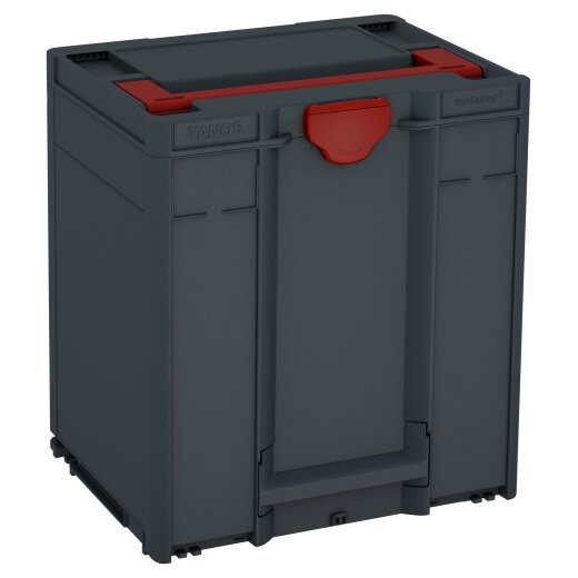 Tanos systainer³ M 437 anthracite grey (RAL 7016), closure carmine red (RAL 3002), handle carmine red (RAL 3002)