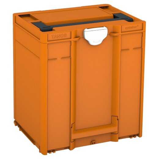 Tanos systainer³ M 437 tieforange (RAL 2011), Verschluss weiß (RAL 9016), Griff anthrazit (RAL 7016)