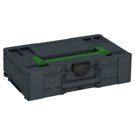 Tanos systainer³ L 137 anthracite grey (RAL 7016), closure signal black (RAL 9004), handle emerald green (RAL 6001)