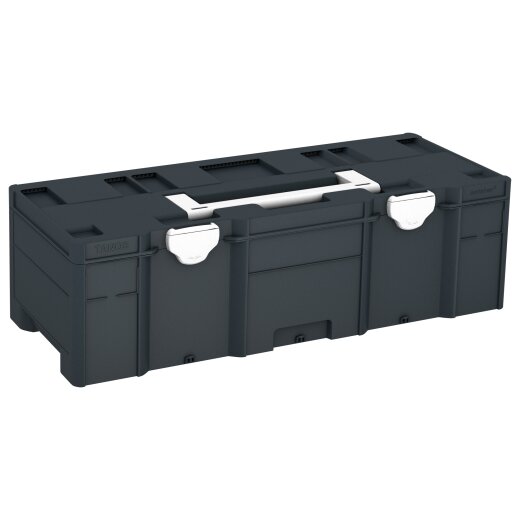 Tanos systainer³ XXL 237 anthrazit (RAL 7016), Verschluss weiß (RAL 9016), Griff weiß (RAL 9016)