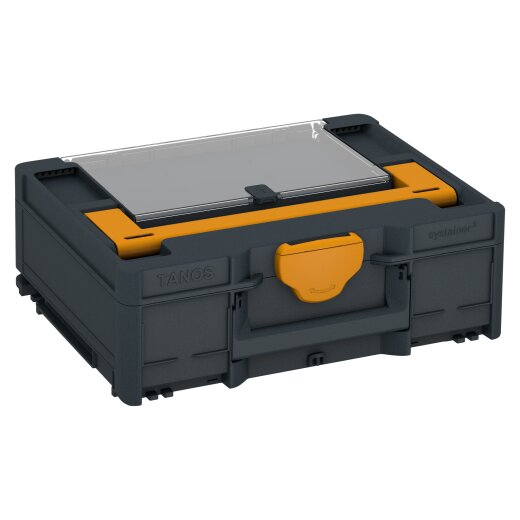 Tanos systainer³ Deckelfach M 137 anthracite grey (RAL 7016), closure daffodil yellow (RAL 1007), handle daffodil yellow (RAL 1007)