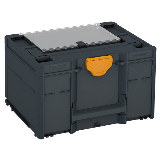 Tanos systainer³ Deckelfach M 237 anthracite grey (RAL 7016), closure daffodil yellow (RAL 1007), handle anthracite grey (RAL 7016)