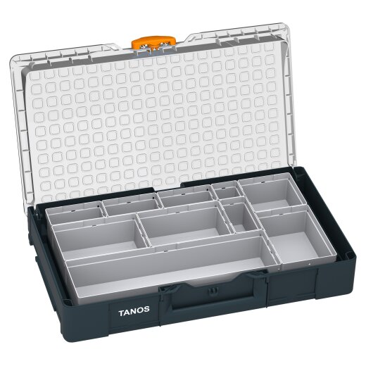 Tanos systainer³ Organizer L 89 10 Boxen anthrazit (RAL 7016), Verschluss tieforange (RAL 2011)