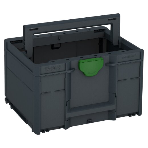Tanos systainer³ ToolBox M 237 anthrazit (RAL 7016), Verschluss smaragdgrün (RAL 6001)