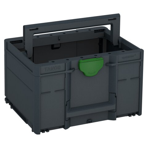 Tanos systainer³ ToolBox M 237 anthrazit (RAL 7016), Verschluss smaragdgrün (RAL 6001)