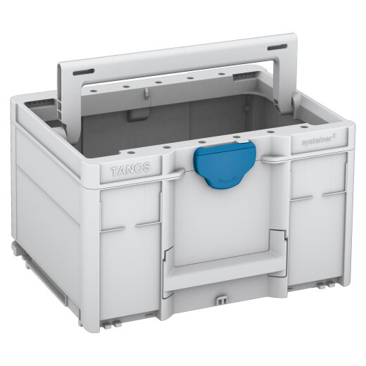 Tanos systainer³ ToolBox M 237 lichtgrau (RAL 7035), Verschluss himmelblau (RAL 5015)