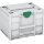 Tanos systainer³ Combi M 287 lichtgrau (RAL 7035), Verschluss signalgrün (HKS 54 K), Griff lichtgrau (RAL 7035)