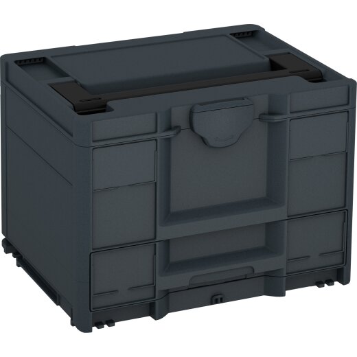 Tanos systainer³ Combi M 287 anthrazit (RAL 7016), Verschluss anthrazit (RAL 7016), Griff schwarz (RAL 9004)