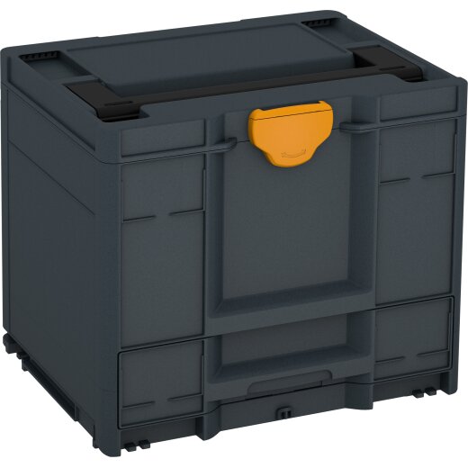 Tanos systainer³ Combi M 337 anthrazit (RAL 7016), closure daffodil yellow (RAL 1007), handle signal black (RAL 9004)