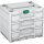 Tanos systainer³ Sortainer/3 M 337 lichtgrau (RAL 7035), closure signal green (HKS 54 K), handle light grey (RAL 7035)