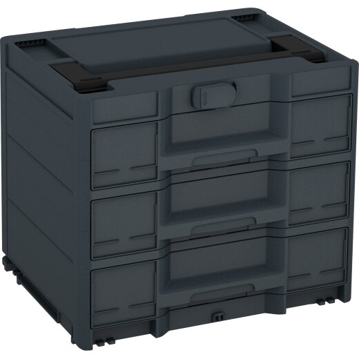 Tanos systainer³ Sortainer/3 M 337 anthrazit (RAL 7016), Verschluss anthrazit (RAL 7016), Griff schwarz (RAL 9004)