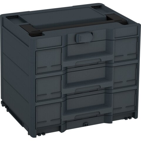 Tanos systainer³ Sortainer/3 M 337 anthrazit (RAL 7016), Verschluss anthrazit (RAL 7016), Griff schwarz (RAL 9004)