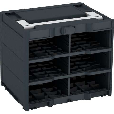 Tanos systainer³ Rack/0 M 337 anthrazit (RAL 7016), Verschluss anthrazit (RAL 7016), Griff lichtgrau (RAL 7035)