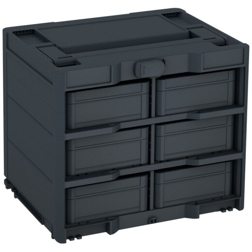 Tanos systainer³ Rack/6 M 337 anthrazit (RAL 7016), closure anthracite grey (RAL 7016), handle anthracite grey (RAL 7016)