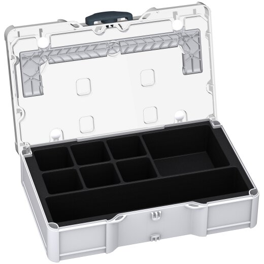 Tanos Universal-Systainer³ S 76 lid transparent, body light grey (RAL 7035), closure anthracite grey (RAL 7016)
