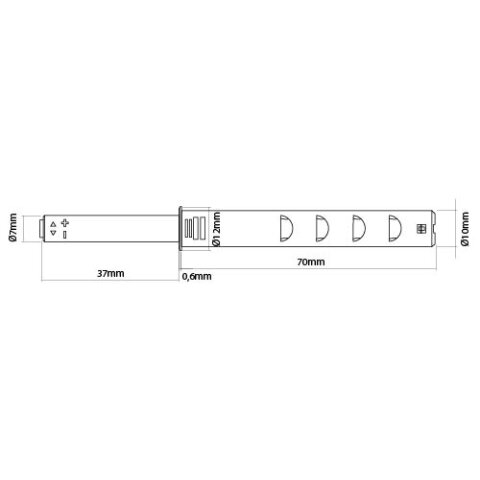 car-matic Ø10mm Push to Open 37mm door opener light grey extra strong with magnet 1 Piece