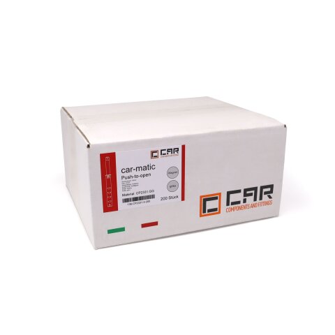 car-matic Ø10mm Push to Open 37mm Türöffner lichtgrau extra Stark mit Magnet 200 Stück