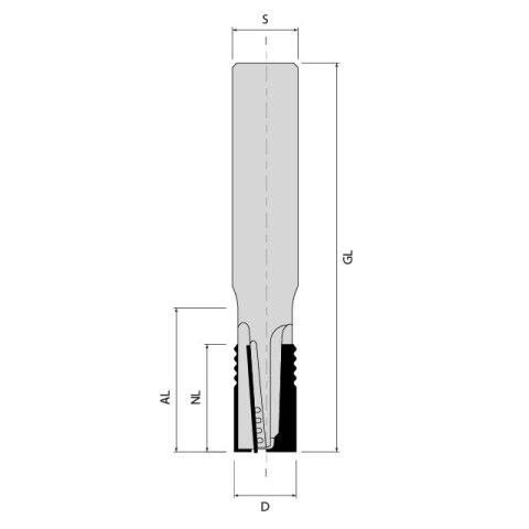 12mm Diamant (PKD) HPL Nestingfräser Z4+1 12x19/70mm...