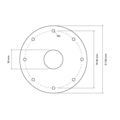 JSO Sägeblattaufnahme HSK-F 63 1-teilig | D=106mm, d=30mm