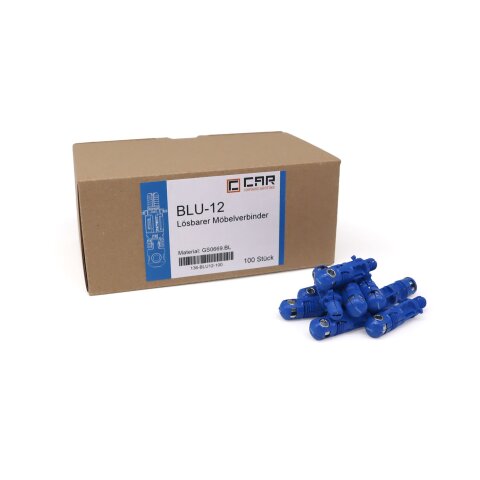 CAR BLU 12 Möbelverbinder 100 Stück