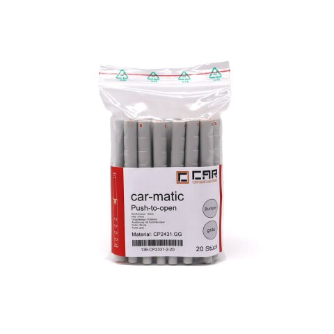 car-matic Ø10mm Push to Open 37mm door opener light grey extra strong 20 Piece