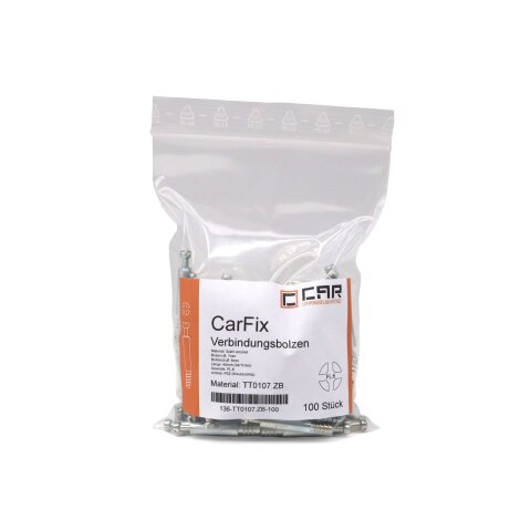 CAR 8x34mm Verbindungsbolzen "CarFix" Standard Stahl verzinkt 100 Stück