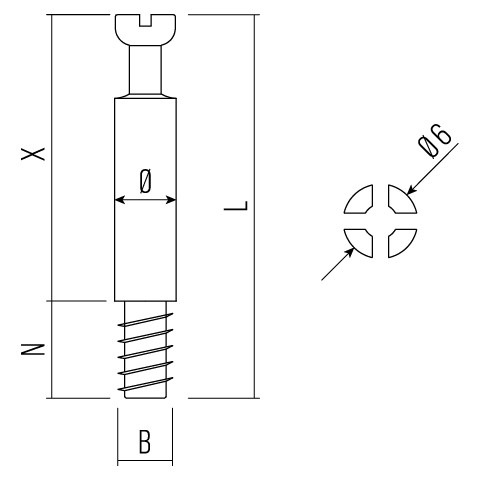 CAR 8x34mm Verbindungsbolzen "CarFix" Standard Stahl verzinkt 100 Stück
