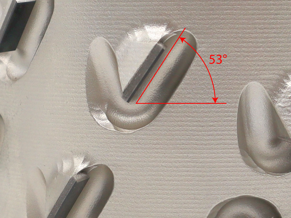 Optimized cutting angle