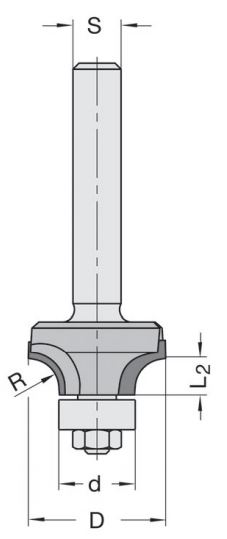 DIAFORM-Abrundfräser, Z=2, R=5mm