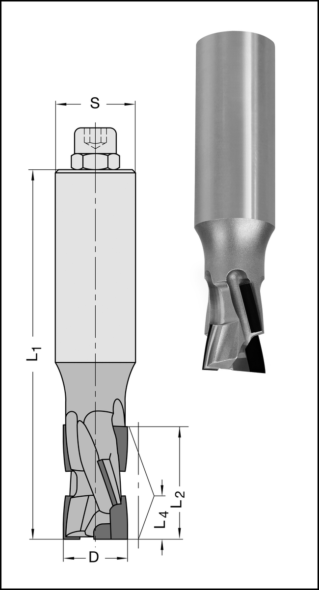 DIATEC-Schaftfräser Z2 20x35x115mm L.