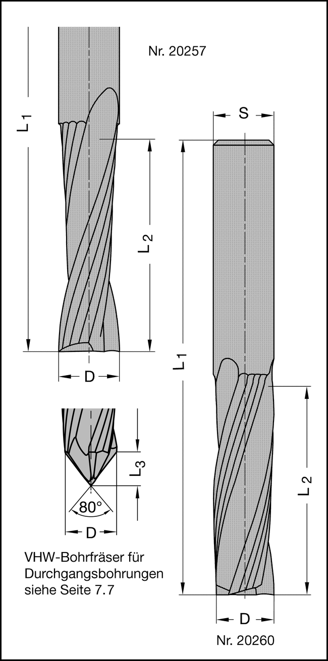 Schlichtfräser Z2 VHW 6x27mm