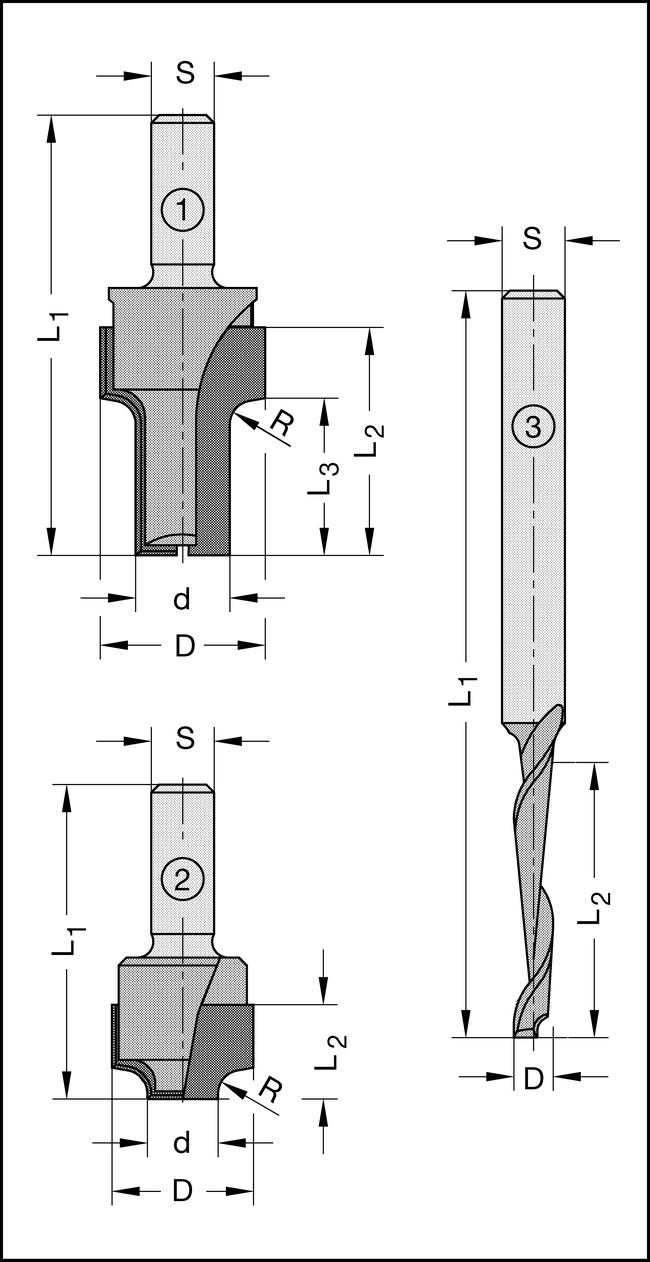 Schlichtfräser Z2 VHW 8x32mm