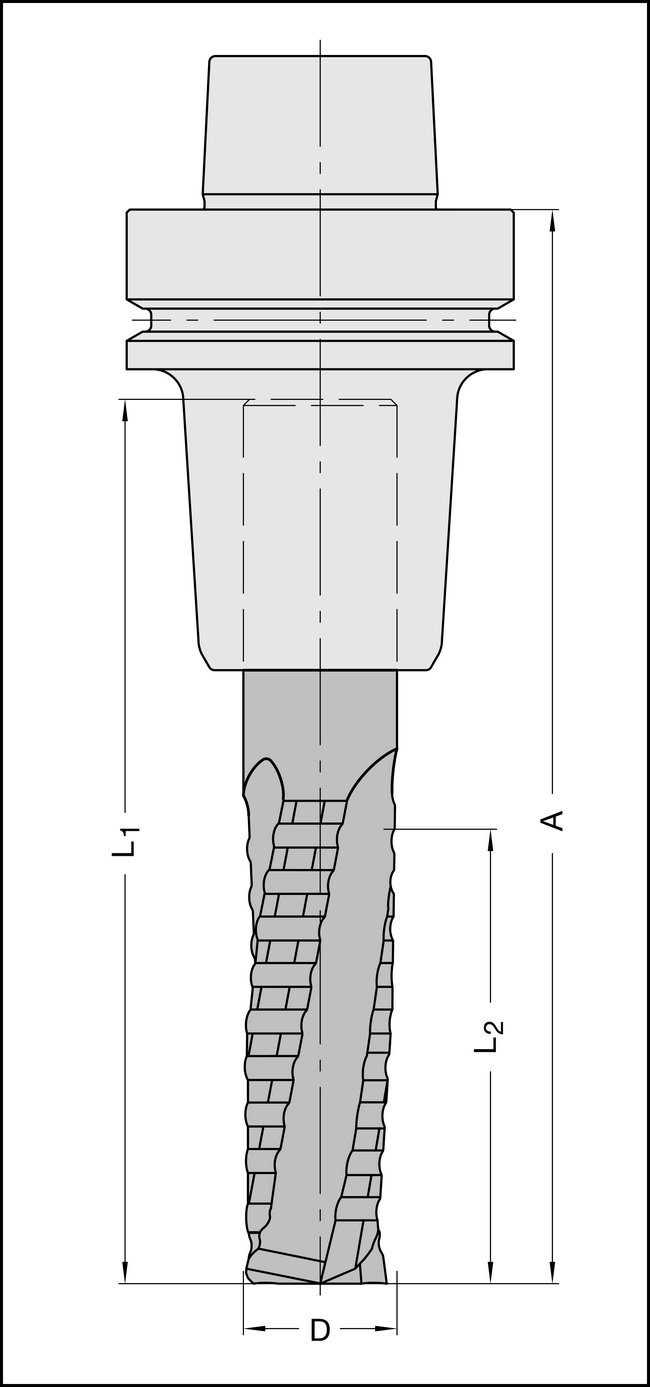 VHW-Schrupp-Schlichtfräser Z=3 14x45mm