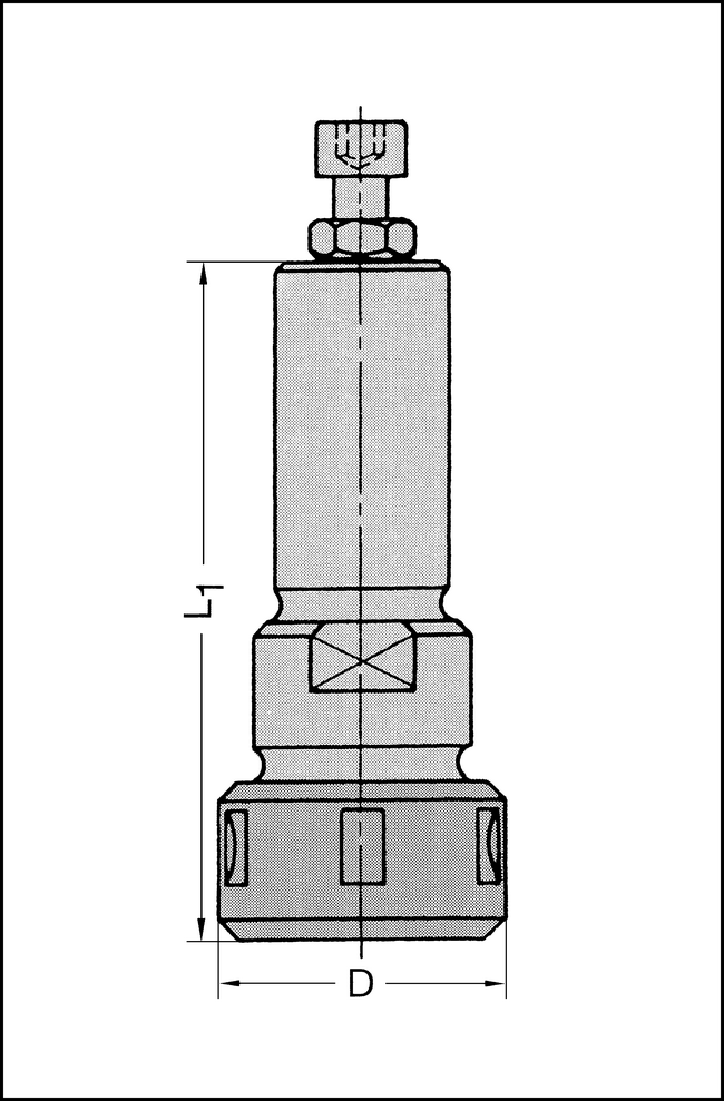 Spannzangenfutter S= 25x50mm m.E.