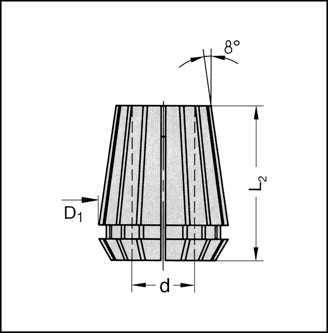 Spannzange 426 E / ER16 d=6mm