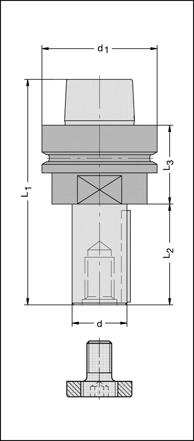 Fräsdorn HSK-F 63 d=20x55mm