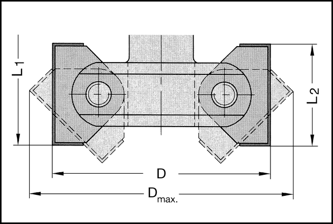 WP-Schwenkmesserkopf 85x40mm