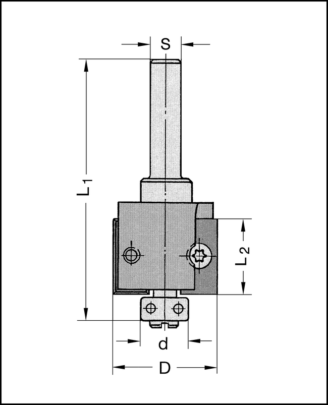 UNITEC-Falzfräser D=32mm HV S=12mm