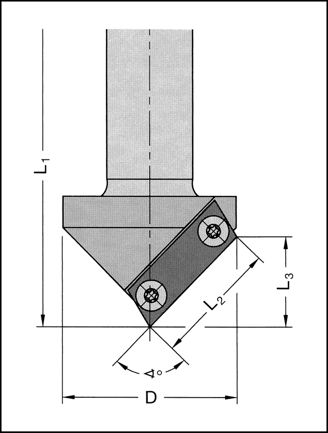 WP-Fase-/Foldingfräser Z1 D=43mm