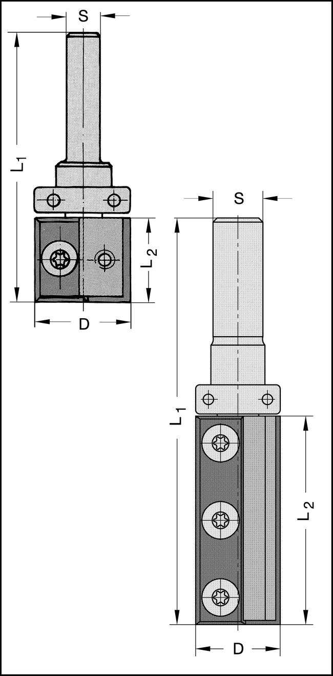 Bündigfräser Z2 HW-WP 22x20mm