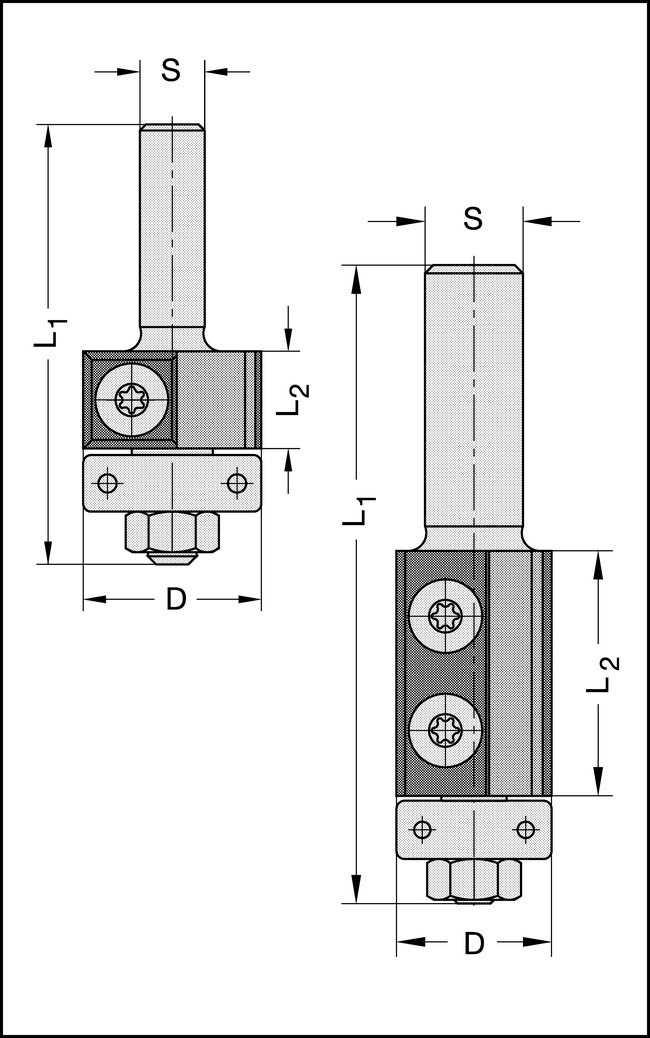 Bündigfräser Z2 HW-WP 22x12mm