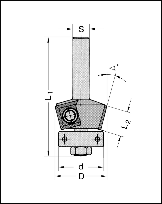 Fasefräser Z2 HW-WP 32mm 45°