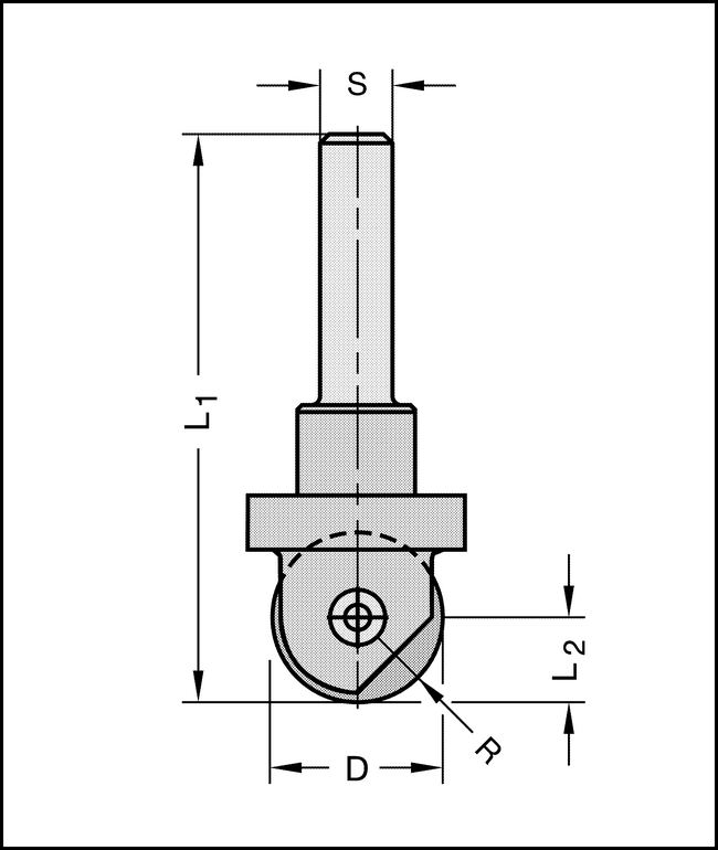 WP-Hohlkehlfräser Z1 R = 9,5mm