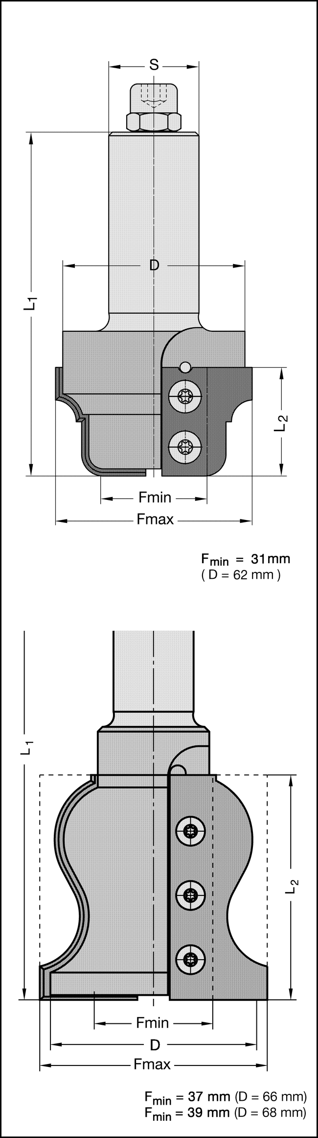 RAPIDO-TRAGKÖRPER 55/65x25mm